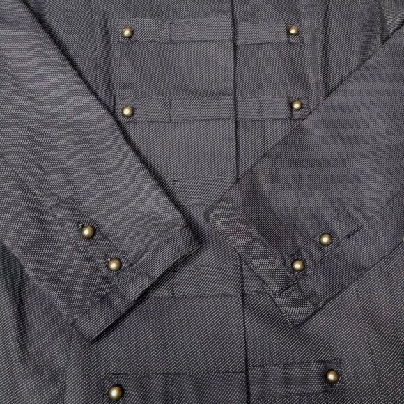 Fine Garments By Bell Alicia Size 0 Shirt Dress Military Navy Blue Polka Dot - Picture 6 of 12